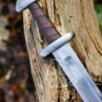 Viking Sword — Hand-Forged Stainless Steel, Leather-Wrapped Handle (RK-670)