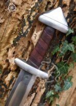 Viking Sword — Hand-Forged Stainless Steel, Leather-Wrapped Handle (RK-670) - Image 4