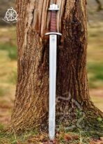 Viking Sword — Hand-Forged Stainless Steel, Leather-Wrapped Handle (RK-672) - Image 2