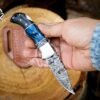 RK-697 Handmade Damascus Steel Folding Pocket Knife – Pakka Wood Handle with Steel Bolster, Ideal EDC Survival Knife and Gift for Men - Image 4