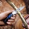 RK-697 Handmade Damascus Steel Folding Pocket Knife – Pakka Wood Handle with Steel Bolster, Ideal EDC Survival Knife and Gift for Men - Image 2