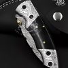 RK-692 Hand-Forged Damascus Steel Folding Pocket Knife With Engraved Bolster Gift For Men - Image 4