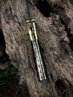 Damascus Folding Pocket Knife — Hand-Forged, Resin Handle - Image 3