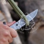 Damascus Folding Pocket Knife — Hand-Forged, Rosewood Handle - Image 6