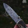 RK-693 Handmade Damascus Steel Survival Camping Pocket Knife, Bone With Antler Stag Bolster Christmas Gift - Image 2