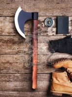 Ragnar Lothbrok Viking Battle Axe — Hand-Forged High-Carbon Steel, Rosewood Handle | Engraving Available - Image 2