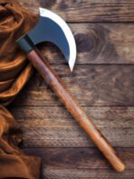 Ragnar Lothbrok Viking Battle Axe — Hand-Forged High-Carbon Steel, Rosewood Handle | Engraving Available - Image 3