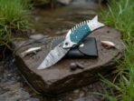 Damascus Fish Fillet Knife — Hand-Forged, Resin Handle, Leather Sheath (RK-1014) - Image 3