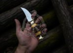 D2 Steel Skinner Knife — Hand-Forged, Bone Handle, Leather Sheath - Image 4