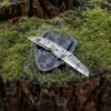 RK-1020 Handmade Folding Pocket Knife – Hand-Engraved Steel Handle with Leather Sheath | Collectible Gift for Him, Father’s Day, Anniversary (Copy) - Image 2