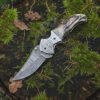 RK-1022 Handmade Damascus Steel Folding Pocket Knife with Stag Horn Handle – Great Gift for Men, Groomsmen, Birthdays, Weddings, or Anniversaries - Image 2