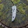 RK-1020 Handmade Folding Pocket Knife – Hand-Engraved Steel Handle with Leather Sheath | Collectible Gift for Him, Father’s Day, Anniversary (Copy) - Image 4