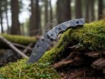 Damascus Folding Pocket Knife — Hand-Forged, Leather Sheath | Engraving Available (RK-1024) - view 4