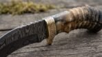 Ramclaw Hand Forged Damascus Karambit Knife with Ram Horn Handle & Leather Sheath | Tactical Gift | RK-1026 - Image 3