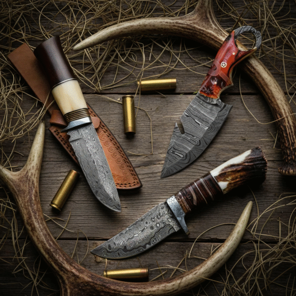 Damascus Skinner Knives