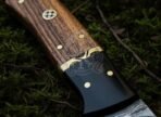 Damascus Fish Fillet Knife — Hand-Forged, Wood Handle, Leather Sheath (RK-1035) - view 2