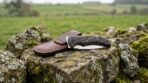 Mosaicfold Hand Forged Stainless Steel Folding Pocket Knife with Resin Handle and Black Mosaic Pins & Leather Sheath | Everyday Carry Gift | RK-1047 - Image 4