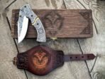 Raven D2 Steel Folding Pocket Knife — Hand-Forged, 8″ Overall | Engraving Available
