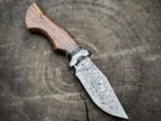 Damascus Camp Knife — Hand-Forged, Rosewood Handle, Leather Sheath | Engraving Available (RK-1052) - Image 4