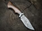 Damascus Camp Knife — Hand-Forged, Rosewood Handle, Leather Sheath | Engraving Available (RK-1052)