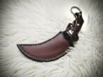 Damascus Karambit Knife — Hand-Forged, Rosewood Handle, Leather Sheath | Engraving Available (RK-1068) - Image 4