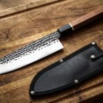 Damascus Chef Knife — Hand-Forged, Rosewood Handle, Leather Sheath | Engraving Available (RK-1093)