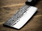 Damascus Nakiri Chef Knife — Hand-Forged, Rosewood Handle, Leather Sheath | Engraving Available (RK-1094) - Image 3