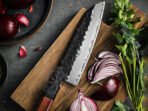 Damascus Chef Knife — Hand-Forged, Pakka Wood Handle, Leather Sheath | Engraving Available - Image 3