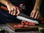 Damascus Chef Knife — Hand-Forged, Pakka Wood Handle, Leather Sheath | Engraving Available - Image 4