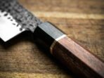Damascus Nakiri Chef Knife — Hand-Forged, Rosewood Handle, Leather Sheath | Engraving Available (RK-1094) - Image 4