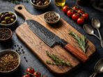 High-Carbon Chef Knife — Hand-Forged, Pakka Wood Handle, Leather Sheath | Engraving Available - Image 2