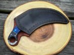 Damascus Karambit Knife — Hand-Forged, Pakka Wood Handle, Leather Sheath | Engraving Available - Image 4