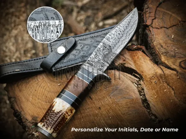 Clearance Sale-Lot Of 10 Damascus Steel Hunting Knives