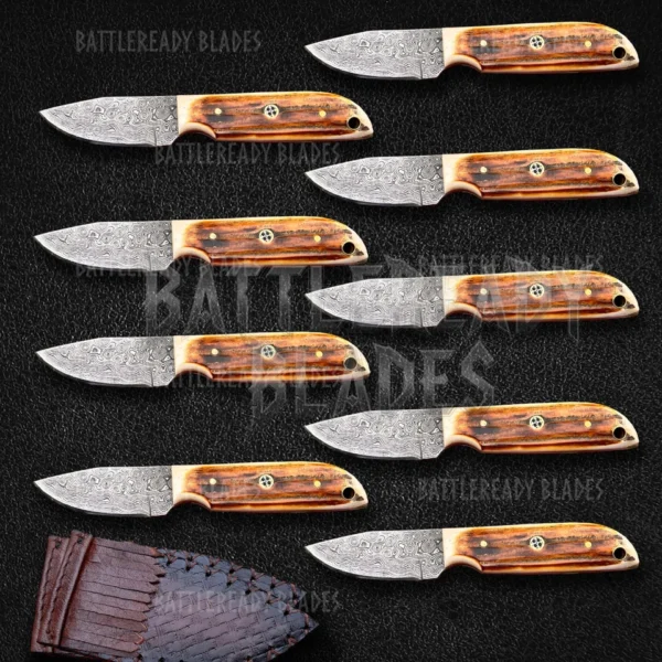 Clearance Sale-Lot Of 9 Damascus Steel Skinners