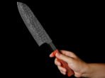 High-Carbon Chef Knife — Hand-Forged, Pakka Wood Handle, Leather Sheath | Engraving Available - Image 3