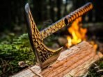 Viking Battle Axe — Hand-Forged High-Carbon Steel, Ash Wood Handle, Leather Blade Cover | Engraving Available - Image 4