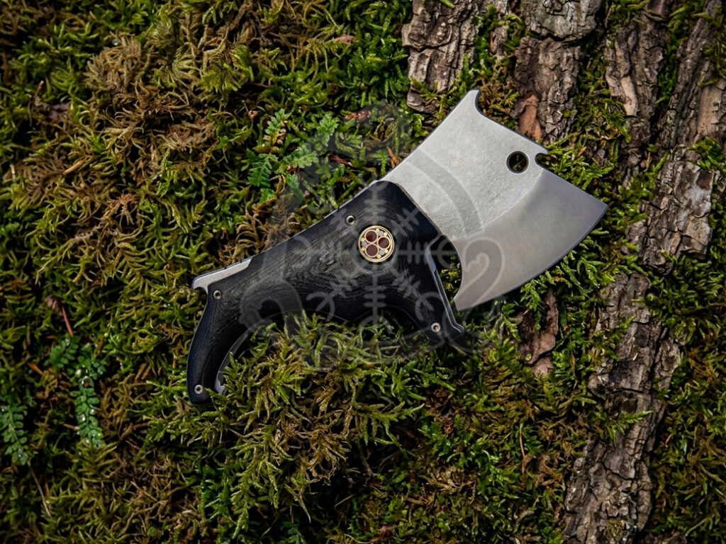 D2 Steel Folding Pocket Knife — Hand-Forged, Micarta Handle, Leather Sheath (RK-1131) - view 2