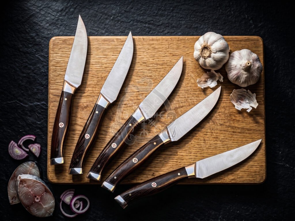D2 Steel Chef Knife — Hand-Forged, Wenge Wood Handle, Leather Sheath