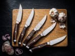 D2 Steel Chef Knife — Hand-Forged, Wenge Wood Handle, Leather Sheath