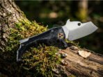 D2 Steel Folding Pocket Knife — Hand-Forged, Micarta Handle, Leather Sheath - Image 2