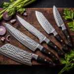 Damascus Chef Knife — Hand-Forged, Wenge Wood Handle, Leather Sheath