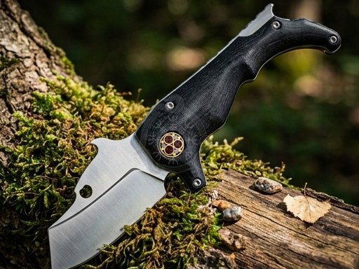 RK-1123 Handmade D2 Steel Folding Knife – Black Micarta Handle with Leather Sheath | Compact EDC Pocket Knife