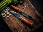 D2 Steel Chef Knife — Hand-Forged, Pakka Wood Handle, Leather Sheath - Image 4