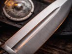D2 Steel Camp Knife — Hand-Forged, Rosewood Handle, Leather Sheath - Image 3