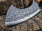 Damascus Hunting Knife — Hand-Forged, Wood Handle, Leather Sheath - Image 4