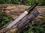 Katana Sword — Hand-Forged Damascus, 15" Overall, Sheath Included - Image 4