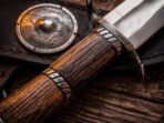 D2 Steel Camp Knife — Hand-Forged, Rosewood Handle, Leather Sheath - Image 4