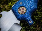 D2 Steel Folding Pocket Knife — Hand-Forged, Micarta Handle, Leather Sheath (RK-1129) - Image 4