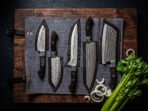 Damascus Chef Knife — Hand-Forged, Wenge Wood Handle, Leather Sheath - view 5