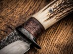 Damascus Camp Knife — Hand-Forged, Leather Sheath - Image 4